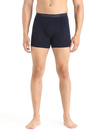 Midnight Navy Men's Icebreaker Merino Anatomica Boxers Underwear | USA 1315QMAZ